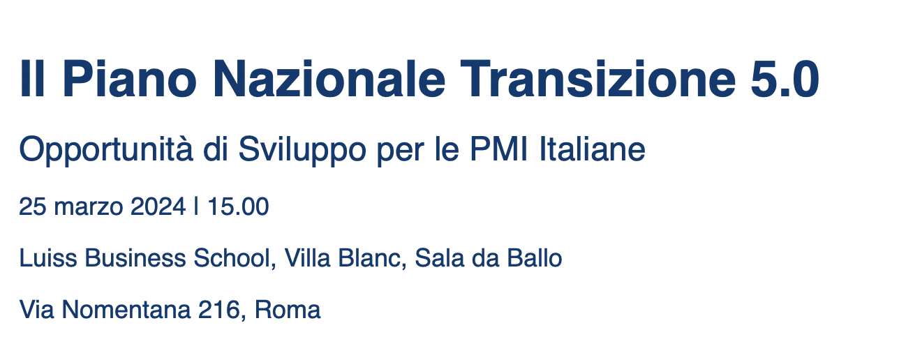 Il Piano Nazionale Transizione 5.0 – Opportunità di Sviluppo per le PMI Italiane